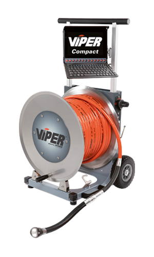 Viper Compact Steerable Jet-Powered Inspection System w/ Motorized Drum